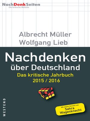 cover image of Nachdenken über Deutschland